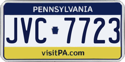 PA license plate JVC7723