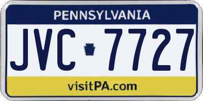 PA license plate JVC7727