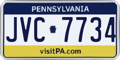 PA license plate JVC7734
