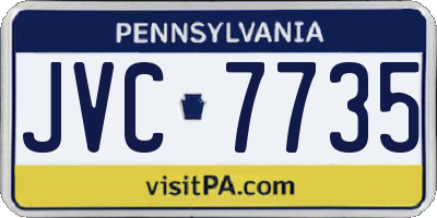 PA license plate JVC7735