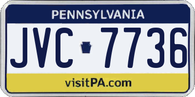 PA license plate JVC7736