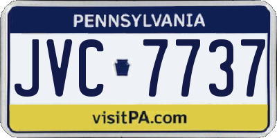 PA license plate JVC7737