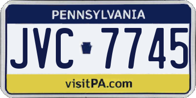 PA license plate JVC7745
