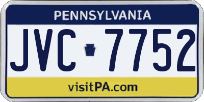 PA license plate JVC7752