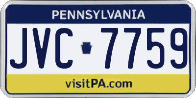 PA license plate JVC7759