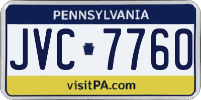 PA license plate JVC7760