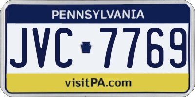PA license plate JVC7769