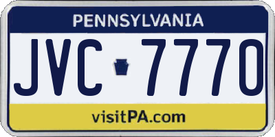 PA license plate JVC7770