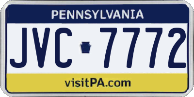 PA license plate JVC7772