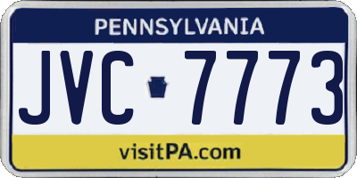 PA license plate JVC7773