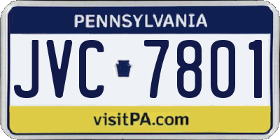 PA license plate JVC7801