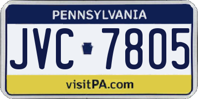 PA license plate JVC7805