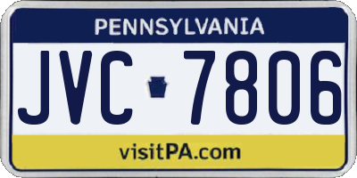 PA license plate JVC7806