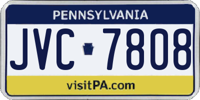 PA license plate JVC7808