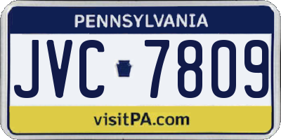 PA license plate JVC7809