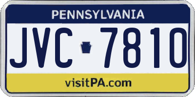PA license plate JVC7810