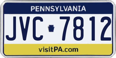 PA license plate JVC7812