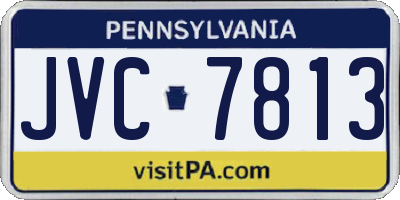 PA license plate JVC7813