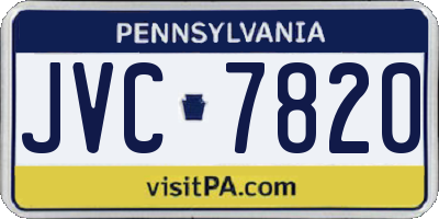 PA license plate JVC7820