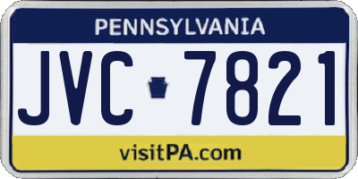 PA license plate JVC7821