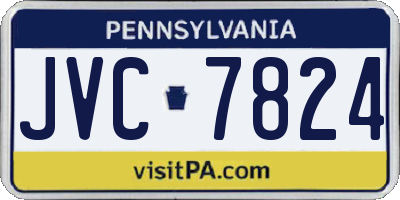 PA license plate JVC7824