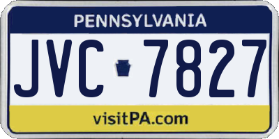 PA license plate JVC7827