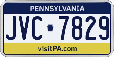 PA license plate JVC7829