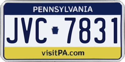 PA license plate JVC7831