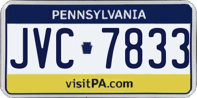 PA license plate JVC7833