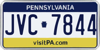 PA license plate JVC7844