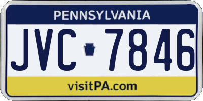 PA license plate JVC7846