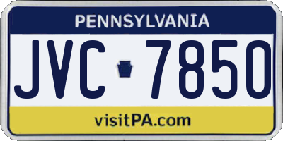 PA license plate JVC7850