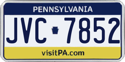 PA license plate JVC7852