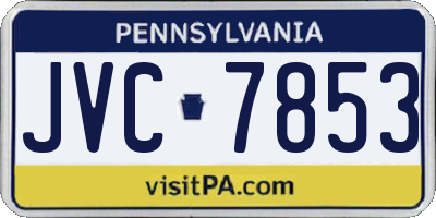 PA license plate JVC7853
