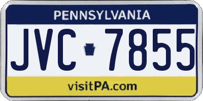 PA license plate JVC7855