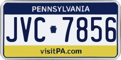 PA license plate JVC7856