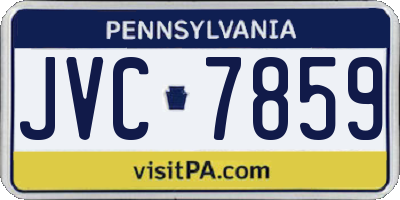 PA license plate JVC7859
