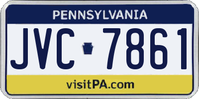 PA license plate JVC7861