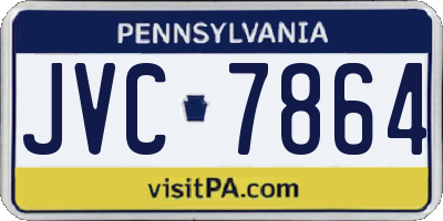 PA license plate JVC7864