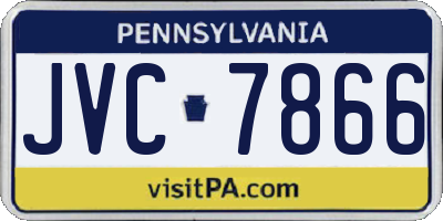 PA license plate JVC7866