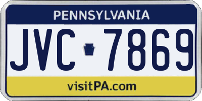 PA license plate JVC7869