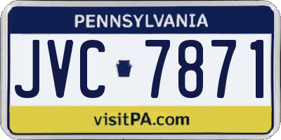 PA license plate JVC7871