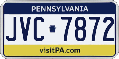 PA license plate JVC7872