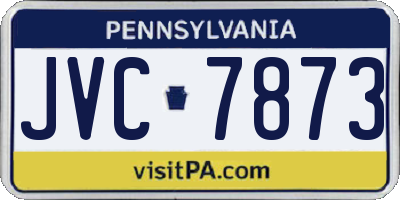 PA license plate JVC7873