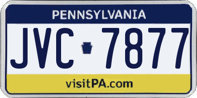 PA license plate JVC7877