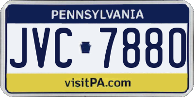 PA license plate JVC7880