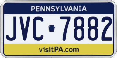 PA license plate JVC7882