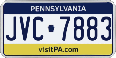 PA license plate JVC7883