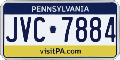 PA license plate JVC7884