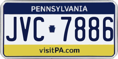 PA license plate JVC7886